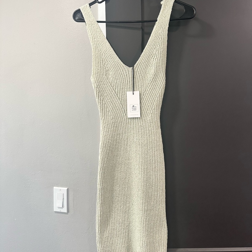 Elegant Cream Knit Dress